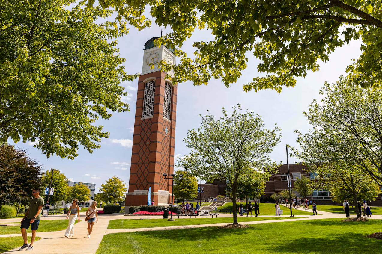 carillon tower on gvsu campus